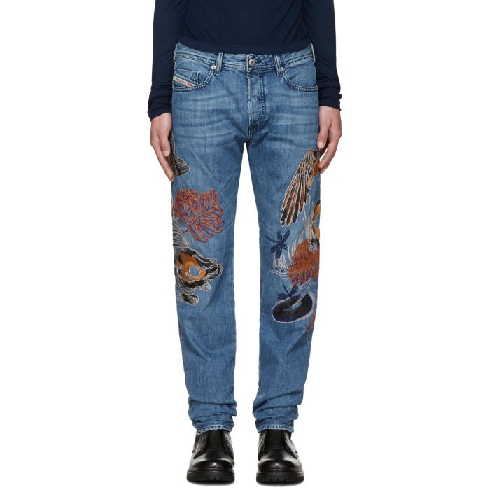 Photo: Diesel Blue Embroidered D-Buster Jeans