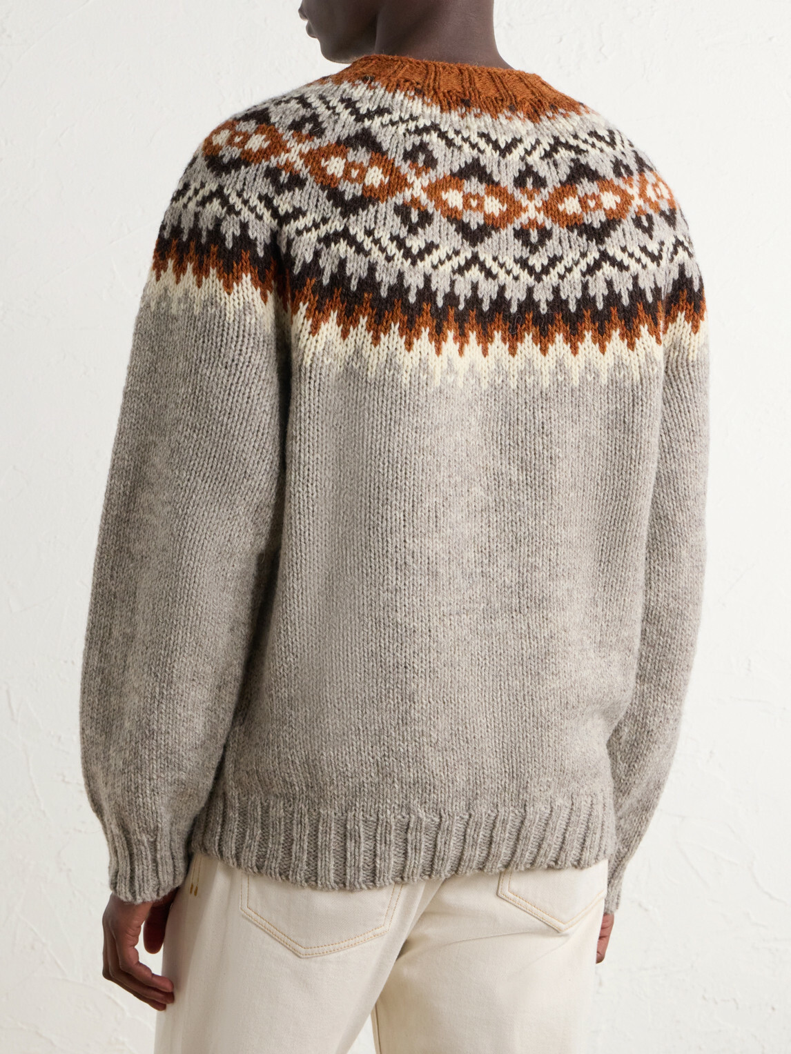 Barbour - Fair Isle Intarsia-Knit Wool Sweater - Gray