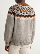 Barbour - Fair Isle Intarsia-Knit Wool Sweater - Gray