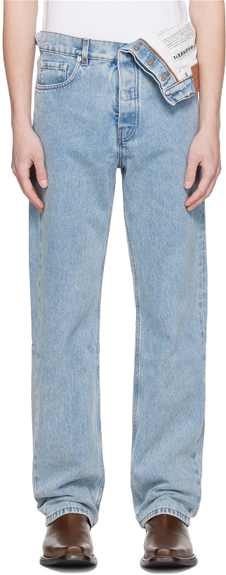 Photo: Y/Project Blue Asymmetric Waist Jeans