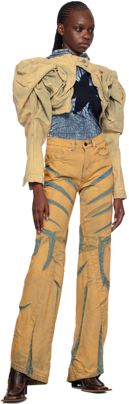 Masha Popova Beige Scrapyard Denim Jacket