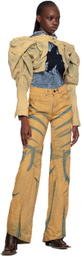 Masha Popova Beige Scrapyard Denim Jacket