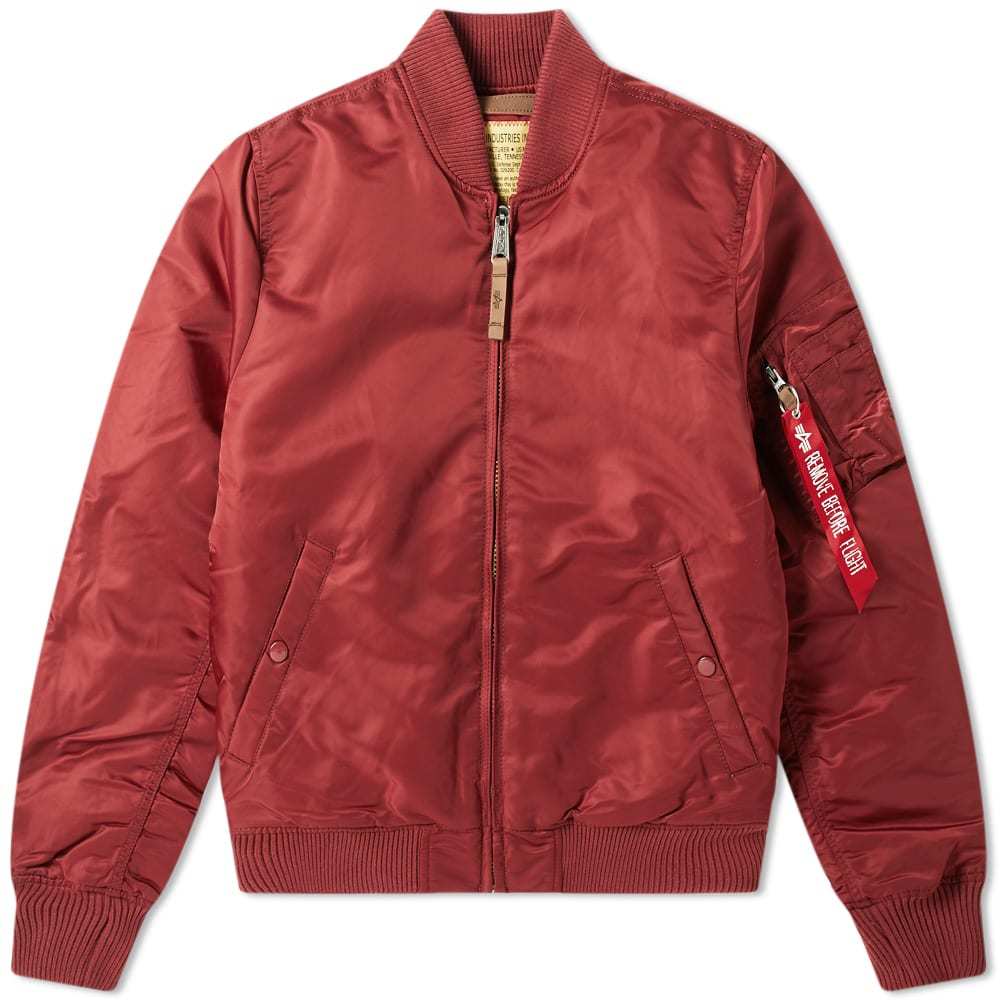 Alpha industries burgundy bomber on sale jacket