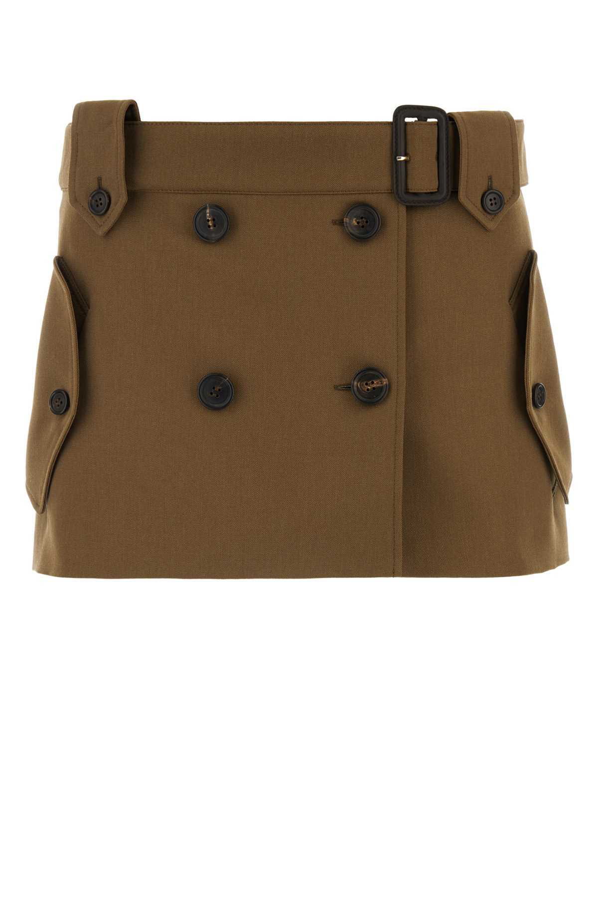 ミニスカート Miu Miu Mud Gabardine Mini Skirt Miu Miu Mud Gabardine Mini Skirt Miu Miu