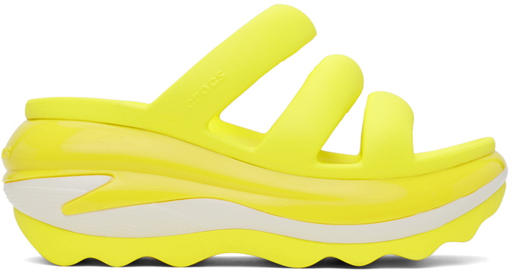 Photo: Crocs Yellow Mega Crush Triple Strap Sandals