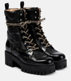 Gucci - GG quilted leather lace-up boots