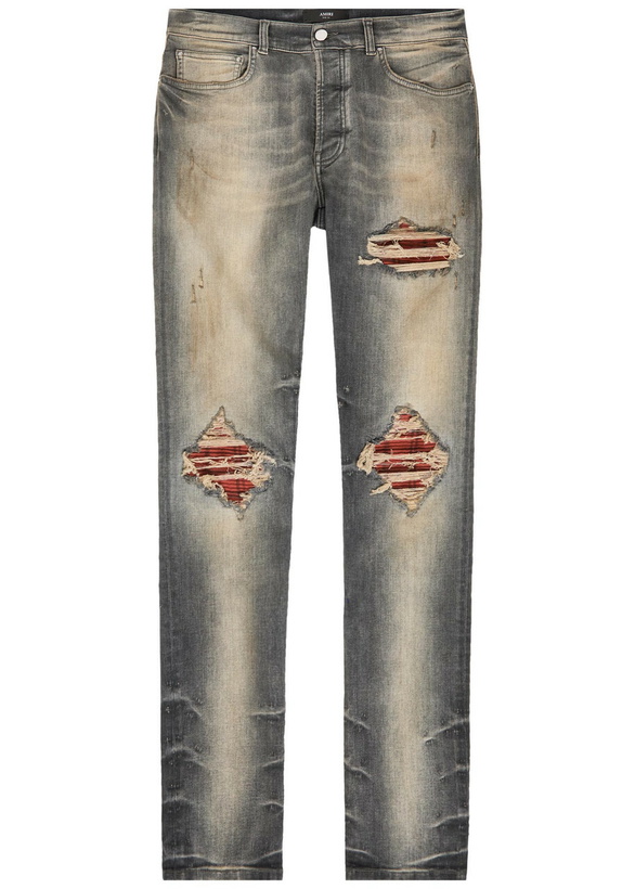 Photo: Amiri MX1 Ripped Slim-leg Jeans Black Other