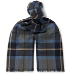 Loro Piana - Baily Checked Cashmere Scarf - Blue