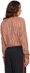 Anna Sui SSENSE Exclusive Orange Stripe Long Sleeve T-Shirt