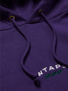 WTAPS - Thor Logo-Embroidered Cotton-Blend Jersey Hoodie - Purple