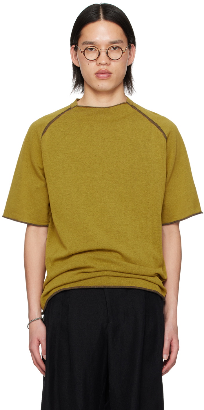 DEVOA Yellow Rolled Edge T-Shirt