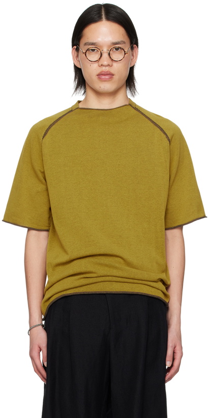 Photo: DEVOA Yellow Rolled Edge T-Shirt