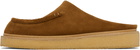 Marni Brown Suede Sabot Slip-on Loafers