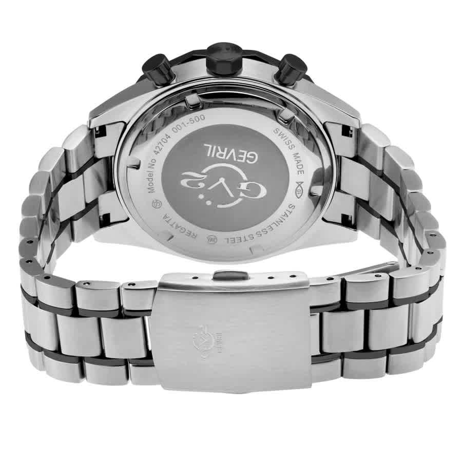 GV2 by Gevril Regatta Black Dial Mens Watch 42705B