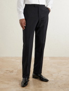 Favourbrook - Straight-Leg Wool-Blend Tuxedo Trousers - Black