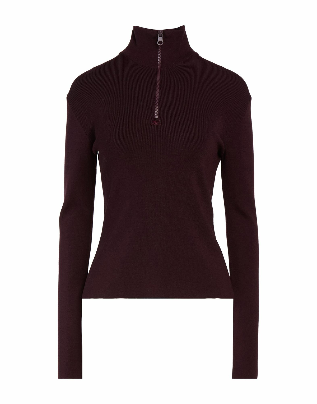 Courrèges Womens Turtleneck Chocolate in Brown