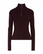 Courrèges Womens Turtleneck Chocolate in Brown