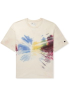 Champion - Logo-Appliquéd Tie-Dyed Cotton-Blend Jersey T-Shirt - Multi