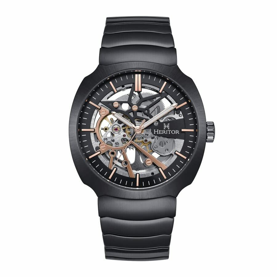 Heritor Magnus Automatic Black Dial Mens Watch HERHS4103