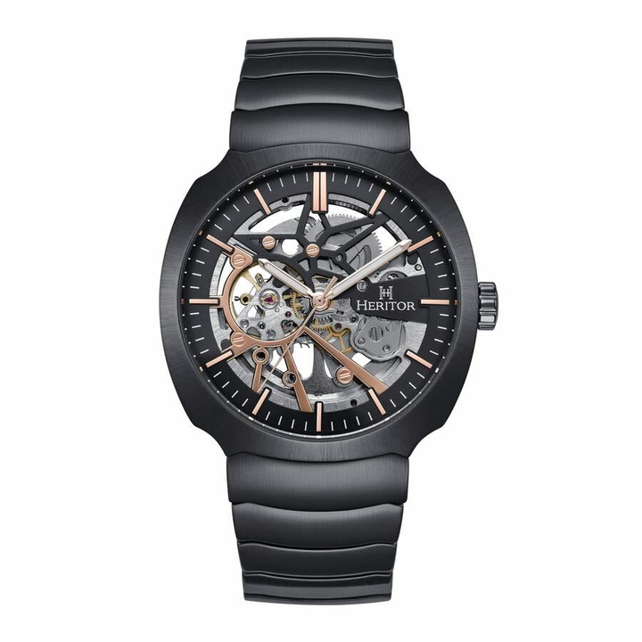 Photo: Heritor Magnus Automatic Black Dial Mens Watch HERHS4103