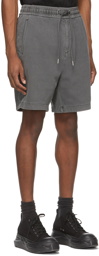 Juun.J Grey Garment-Dyed Shorts