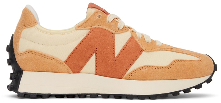 Photo: New Balance Beige & Tan 327 Sneakers