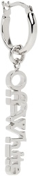 Off-White Silver Logo Mono Earring
