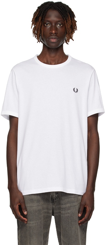 Photo: Fred Perry White Ringer T-Shirt