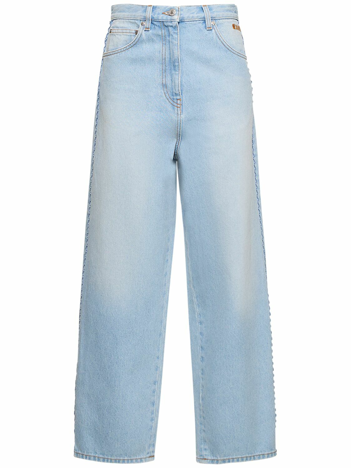 MSGM - High Rise Denim Boyfriend Jeans MSGM