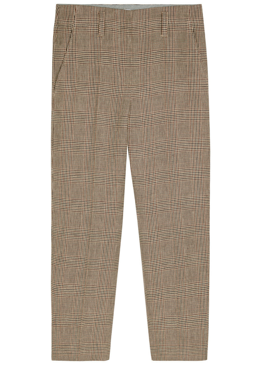 Brunello Cucinelli Houndstooth Straight-leg Trousers Beige