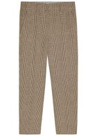 Brunello Cucinelli Houndstooth Straight-leg Trousers Beige