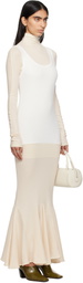 Conner Ives Off-White Deadstock Military Tank Godet Maxi Dress