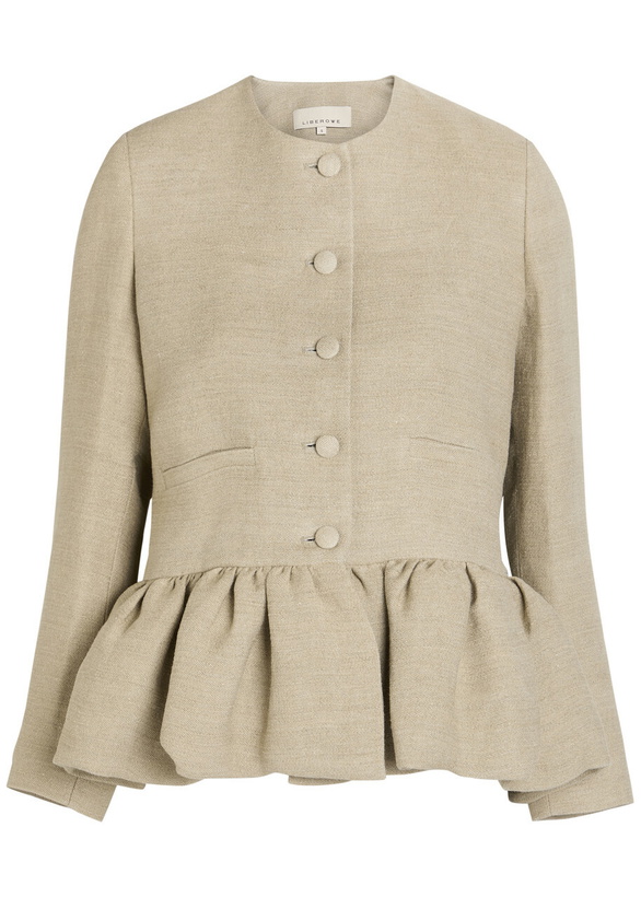 Photo: Liberowe Peplum-hem Linen Jacket Beige