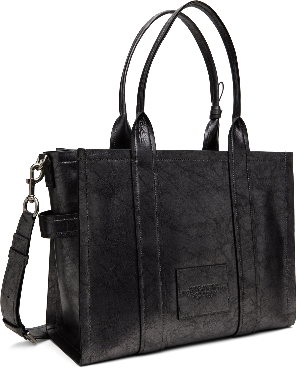 Marc Jacobs Gunmetal 'The Metallic Distressed Large' Tote Marc Jacobs Gunmetal 'The Metallic Distressed Large' Tote