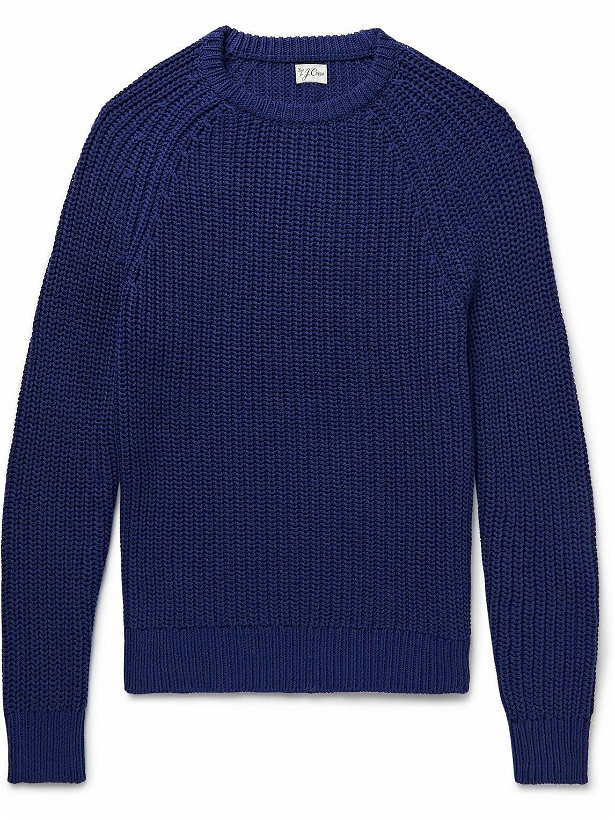 Photo: J.Crew - Slim-Fit Cotton Sweater - Blue