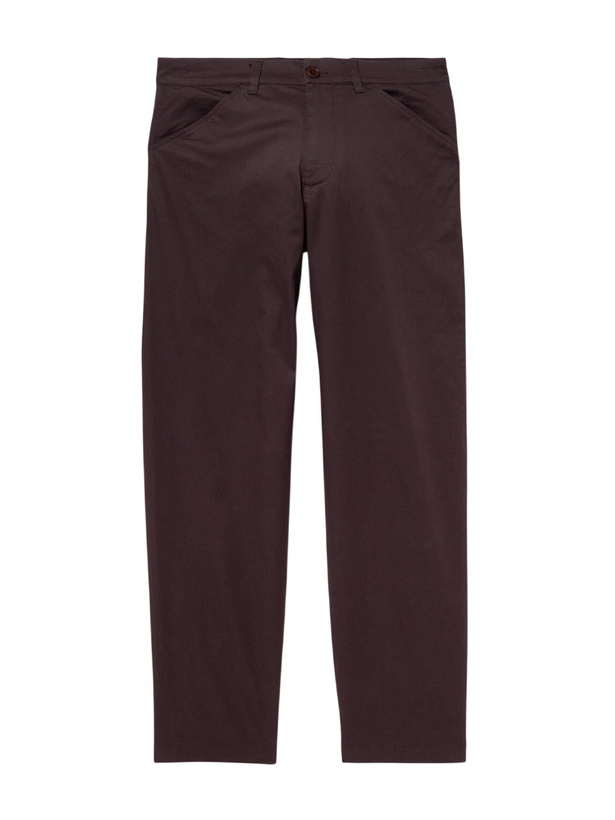 Photo: NN07 - Mylo 10021 Straight-Leg Organic Cotton-Blend Twill Trousers - Brown