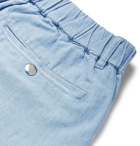 Maison Kitsuné - Cotton-Chambray Drawstring Trousers - Blue