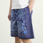 Gucci Men's Flower Bandana Print Shorts in Blue