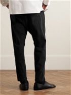 Nili Lotan - Carpenter Straight-Leg Cotton-Blend Twill Trousers - Black