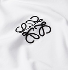 Loewe - Logo-Embroidered Cotton-Jersey T-Shirt - White