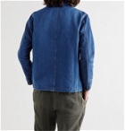 Altea - Cotton and Linen-Blend Denim Shirt Jacket - Blue