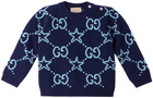 Gucci Baby Navy GG Stars Sweater