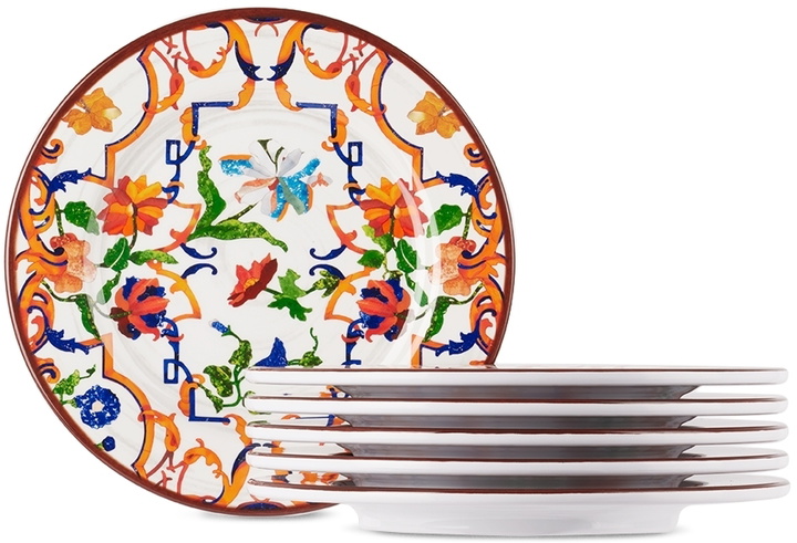Photo: Mario Luca Giusti White Pancale Medium Dinner Plate Set, 6 pcs