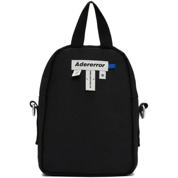 ADER error Black Mini Stone Logo Backpack Bag ADER error