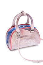 Diesel 1DR Dome-Mini bowling bag with animal print - Crossbody Bags Womens in Multicolor