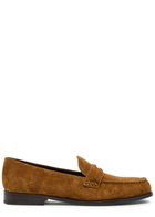 Tory Burch Classic Penny Suede Loafers Beige