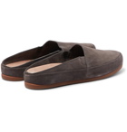 Mulo - Suede Backless Slippers - Gray