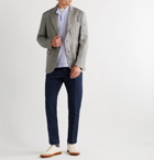 MAN 1924 - Tomi Tapered Linen and Cotton-Blend Drawstring Trousers - Blue