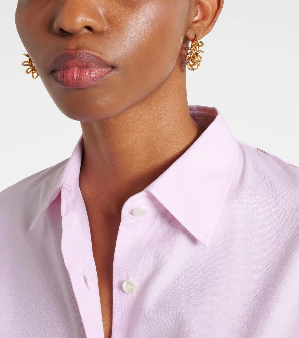Amina Muaddi Multi Ring Small embellished hoop earrings