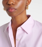 Amina Muaddi Multi Ring Small embellished hoop earrings